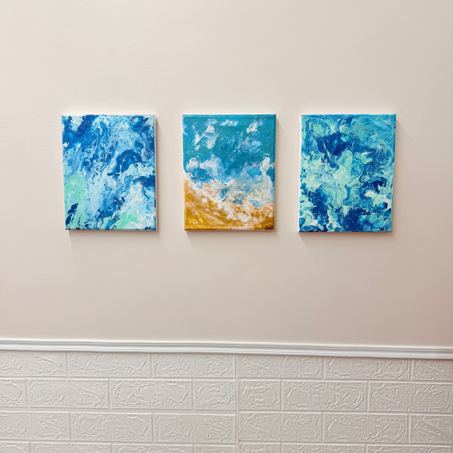 Handmade Acrylic Pour Art | Modern Abstract Paintings | Vibrant Home Decoration