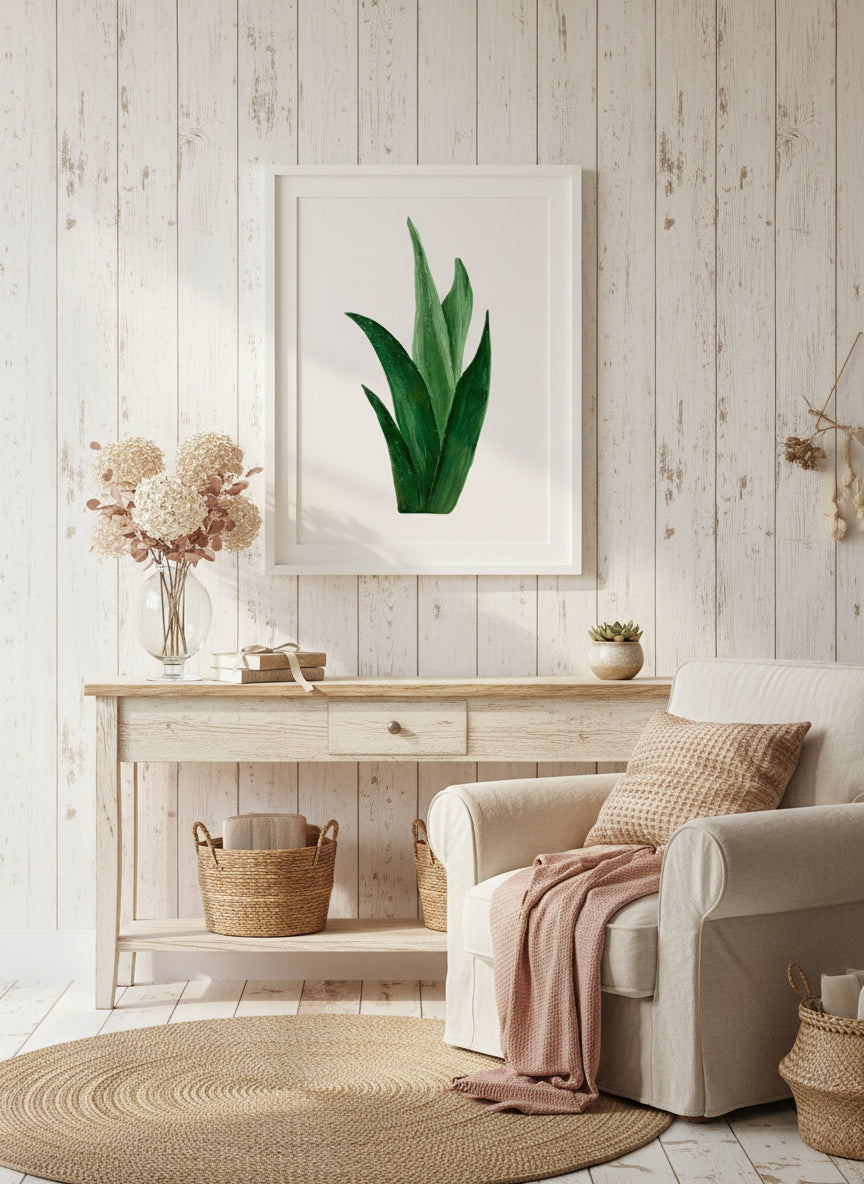 Green leafy plant on a white background