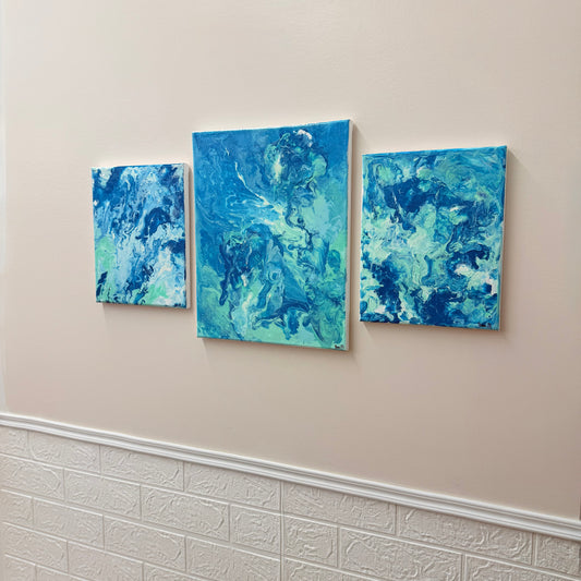 Handmade Acrylic Pour Art | Modern Abstract Paintings | Vibrant Home Decoration