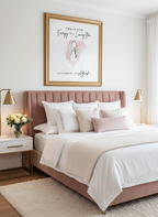 Motivational quote with a silhouette of a person and pink energy field on a white background.