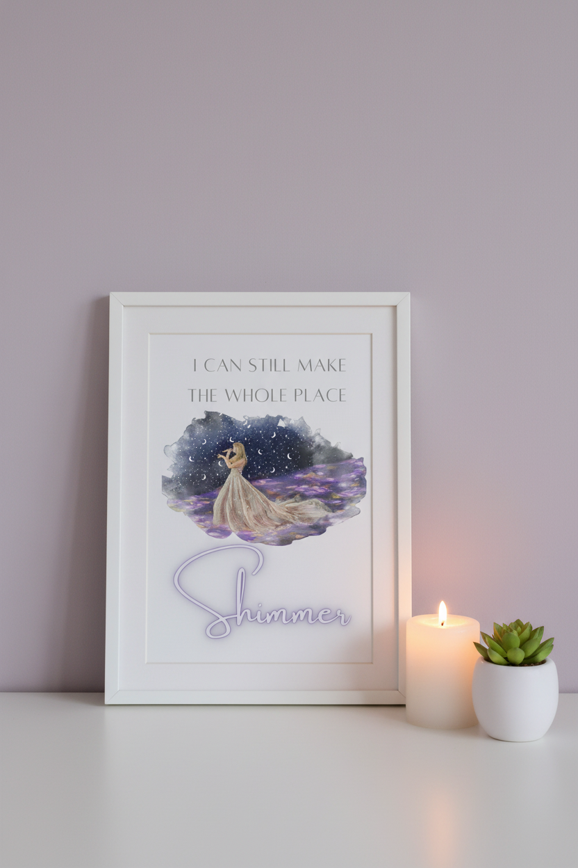 Make The Whole Place Shimmer Ballgown Print | Digital Wall Art